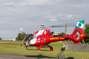 Helicóptero que vai ajudar vítimas das chuvas decola para o Rio Grande do Sul