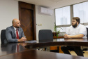 Secretário Hudson recebe o deputado federal Felipe Francischini em seu gabinete