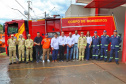 Posto de bombeiro militar de Santa Helena recebe novo caminhão auto bomba tanque