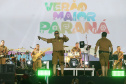 Banda da PMPR estreia no palco principal do Verão Maior e levanta o público em Matinhos
