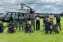 Pela 1ª vez, PCPR treina cães farejadores em aeronaves para ambientação de operações