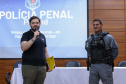 K9 da Polícia Penal é tema de aula inaugural de medicina veterinária em Guarapuava