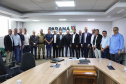 Secretário recebe o deputado Soldado Adriano José e prefeitos da AMUNPAR