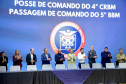 Corpo de Bombeiros promove solenidade de posse do 4° CRBM e troca de comando do 5° BBM de Maringá
