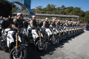 Ratinho Junior entrega 431 motos e viaturas para a PMPR
