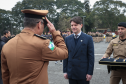Autoridades do Estado recebem honrarias da Polícia Militar do Paraná