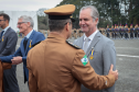 Autoridades do Estado recebem honrarias da Polícia Militar do Paraná