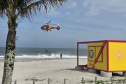 Após treinamento, helicóptero do Corpo de Bombeiros já está de prontidão no Litoral