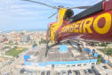 Após treinamento, helicóptero do Corpo de Bombeiros já está de prontidão no Litoral