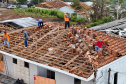 Após tornado, 70% dos imóveis de Rio Bonito do Iguaçu já receberam cobertura