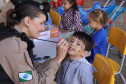 PMPR realiza brincadeiras e pintura de rosto em escolas de Rio Bonito do Iguaçu