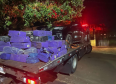 Ação integrada entre PMPR e PMMS apreende mais de 3 toneladas de maconha e 40 mil pacotes de cigarros