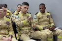 Cadetes do Corpo de Bombeiros fazem treinamento sobre produtos perigosos na Sanepar