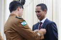 Curitiba, 25 de Outubro de 2019.  55º Aniversario do BPRV. Foto: Secretario de Segurança Publica do Estado do Parana recebe medalha do 55° Aniversario do  55º Aniversario do BPRV.