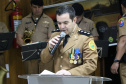 Curitiba, 25 de Outubro de 2019.  55º Aniversario do BPRV. Foto: leitura da Ordem do dia Ten Cel Vianei Comandante do BPRV.