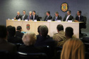 O governador Carlos Massa Ratinho Junior, participa da cerimônia de inauguração da Delegacia Modelo de Investigação e Análise Financeira, na superintendência da Polícia Federal no Estado do Paraná. Participaram: Ministro da Justiça e Segurança Pública, Sergio Moro; diretor Geral da Polícia Federal, Maurício Valeixo; secretário de Segurança, Romulo Marinho; entre outros.Curitiba, 01-11-19.Foto: Arnaldo Alves / AEN.