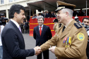 Governador Beto Richa participa da solenidade em comemoração aos 99 anos do Corpo de Bombeiros do Paraná e é homenageado com a outorga Medalha Presidente Carlos Cavalcanti de Albuquerque, no quartel do Corpo de Bombeiros.Curitiba, 10/10/2011