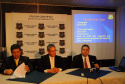 Delegado-adjunto da Divisão Policial do Interior, Pedro Luiz Fontana Ribeiro, diretor do Instituto de Criminalística, Antônio Édson Vaz de Siqueira e perito criminal, Hemerson Bertassoni Alves.