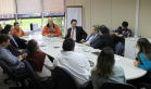 Secretário do Desenvolvimento Urbano, Ratinho Junior durante reunião com o reitor de Políticas Públicas da Universidade de Chicago, Daniel Diermeier.Curitiba, 30/11/2015.Foto: SEDU
