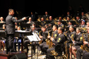 Apresentação da Banda da Polícia Militar do Paraná no Teatro Guaíra em comemoração aos 162 anos da corporação.