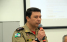 Lançamento do Processo de Licenciamento Prévio do Corpo de Bombeiros do Estado do Paraná. Na foto: Major Gerson Gross, Chefe da Seção de Segurança Contra Incendios e Pânico do Estado Maior do Corpo de Bombeiros.