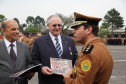 São josé dos Pinhais, 20 de Outubro de 2016. Lançamento da revista Academia Policial Militar e homenagem ao Dia do Professor na APMG. Entrega de medalhas aos homenageados.