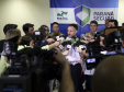 Secretário da Segurança Pública, Wagner Mesquita, durante coletiva de imprensa sobre a morte do estudante na Escola Estadual Santa Felicidade.Curitiba, 24/10/2016.Foto: Arnaldo Alves/ANPr