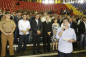 Governador Beto Richa acompanhado pelo secretário de segurança pública, Wagner Mesquita e demais autoridades, participa da formatura da turma do curso de formação de soldados PM/BM 2016/2017.Londrina, 10/01/2017Foto: Júlio Cesar Souza / ANPr
