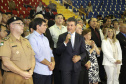 Governador Beto Richa acompanhado pelo secretário de segurança pública, Wagner Mesquita e demais autoridades, participa da formatura da turma do curso de formação de soldados PM/BM 2016/2017.Londrina, 10/01/2017Foto: Júlio Cesar Souza / ANPr