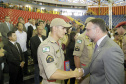 Governador Beto Richa acompanhado pelo secretário de segurança pública, Wagner Mesquita e demais autoridades, participa da formatura da turma do curso de formação de soldados PM/BM 2016/2017.Londrina, 10/01/2017Foto: Júlio Cesar Souza / ANPr