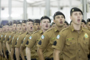 Gov. Beto Richa acompanhado pleo secretário de segurança pública, Wagner Mesquita e demais autoridades, participa da formatura da turma do curso de formação de soldados PM/BM 2016/2017.Cascavel, 11/01/2017Foto: Julio Cesar Souza / ANPr