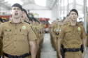 Gov. Beto Richa acompanhado pleo secretário de segurança pública, Wagner Mesquita e demais autoridades, participa da formatura da turma do curso de formação de soldados PM/BM 2016/2017.Cascavel, 11/01/2017Foto: Julio Cesar Souza / ANPr