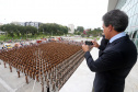 O governador Beto Richa participou nesta quinta-feira, no Palácio Iguaçu, da formatura de 1.098 policiais e bombeiros militares que atua rão em Curitiba, Região Metropolitana e no Litoral. Foto Orland Kissner. ANPR 12/01/2017.