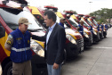 Governador Beto Richa, acompanhado pelo secretário da saúde, Michele Caputo, e demais autoridades, entrega 20 ambulâncias para o SIATE.Curitiba, 18/01/2017Foto: Ricardo Almeida / ANPr