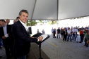 Governdor Beto Richa inaugura a Delegacia Cidadã de Matinhos, no Litoral do Paraná. O espaço, que recebeu investimento de R$ 4,5 milhões, incorpora uma mudança no conceito de atendimento da Polícia Civil à população. A Delegacia Cidadã separa as vítimas dos agressores ou suspeitos e conta com ambientes isolados para atender adolescentes, mulheres e idosos.Matinhos, 27/22/2017.Foto: Arnaldo Alves/ANPr