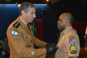 O 23º Batalhão de Polícia Militar (23º BPM) comemorou nesta terça-feira (06) seu 5º aniversário, com a entrega de medalhas de Mérito Policial Militar de Prata e Bronze, da medalha Guardiães da CIC e da medalha Menção Honrosa do Mérito Pessoal. A solenidade foi na sede da unidade, na Cidade Industrial de Curitiba (CIC). Curitiba, 06/06/2017.Foto: Soldado Feliphe Aires