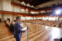 O governador Beto Richa participa da abertura do Seminário Brasileiro e Academico de Segurança Pública.Curitiba, 25-09-17.Foto: arnaldo Alves / ANPr.