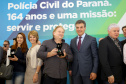 O governador Beto Richa participou nesta terça-feira (26), no Palácio Iguaçu, em Curitiba, da solenidade que comemora os 164 anos da Polícia Civil do Paraná e destacou os investimentos do Governo do Estado na corporação. Curitiba,26/09/2017 Foto:Jaelson Lucas / ANPr