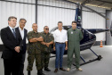 O governador Beto Richa inaugurou nesta quarta feira (22) o hangar que abriga a aeronave da Polícia Civil, no aeroporto Bacacheri. Curitiba,22/11/2017 Foto:Jaelson Lucas / ANPr