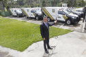 Governador Beto Richa entrega 40 novas viaturas para a Polícia Militar e outras dez para a Polícia Científica, além de um helicóptero para operações aéreas