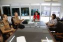 Secretaria Estadual de Educação do Paraná; Secretária Ana Seres Trento Comin recebe oficiais da Policia Militar em seu gabinete o Major Emidio Angelotti e o !. Tenente Rodrigo Cruz. 07-02-18. Foto: Hedeson Alves