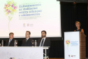Secretária da Família e Desenvolvimento Social, Fernanda Richa, participa da abertura do II Seminário Estadual de enfrentamento às violências contra crianças e adolescentes e fortalecendo as comissões regionais para o trabalho intersetorial, junto com o Del