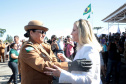 A governadora Cida Borghetti presidiu nesta quarta-feira (11) a solenidade em que a coronel Audilene Rosa de Paula Dias Rocha assumiu o comando-geral da Polícia Militar do Paraná. Ela substitui ao coronel Maurício Tortato e é a primeira mulher a assumir essa função. A solenidade aconteceu na Academia Policial Militar do Guatupê, em São José dos Pinhais. Curitiba.11/04/2018 Foto:Jaelson Lucas / ANPr