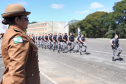 A governadora Cida Borghetti presidiu nesta quarta-feira (11) a solenidade em que a coronel Audilene Rosa de Paula Dias Rocha assumiu o comando-geral da Polícia Militar do Paraná. Ela substitui ao coronel Maurício Tortato e é a primeira mulher a assumir essa função. A solenidade aconteceu na Academia Policial Militar do Guatupê, em São José dos Pinhais. Curitiba.11/04/2018  Foto: José Fernando Ogura/SEAE