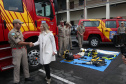 Governadora Cida Borghetti confirmou a liberação de recurso federais para aquisição de viaturas para a Polícia Militar e para o Corpo de Bombeiros de Curitiba e Região Metropolitana e Litoral.Curitiba, 07/05/2018.Foto: Orlando Kissner/ANPr