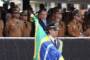 O secretário chefe da Casa Civil, Dilceu Sperafico participa da solenidade do Dia do Patrono da Polícia Militar do Paraná, na Academia Policial Militar do Guatupê e recebe junto aos demais agraciados, a medalha Coronel Sarmento, a maior honraria concedida pela PMPR.São José dos Pinhais, 17/08/2018.Foto: José Fernando Ogura/ANPr