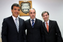 Governador Beto Richa, Delegado Geral Marcus Vinicius Michelotto e Secretário de Segurança Reinaldo de Almeida César