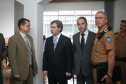Delegado da Policia Federal Jonathan Trevisan, Secretario de Seguranca Reinaldo de Almeida Cesar, Delegado Geral Marcus Michelotto e Comandante da PM Cel. Marcos Scheremeta.