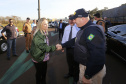 A governadora Cida Borghetti visitou nesta quarta-feira(20) a Operação Integração que acontece em áreas de fronteira em diversos Estados. A visita da governadora foi na praça de pedágio da BR 277, em São Miguel do Iguaçu.  Foz do Iguaçú/PR, 20.06.2018 ? Foto Jonas Oliveira/Governadoria