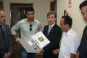 Delegado Geral Marcus Michelotto, Deputado Estadual  Marcelo Rangel, Secretário Reinaldo de Almeida Cesar e perito Edson da Silva Napoleão
